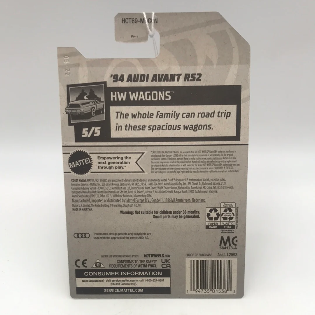2022 hot wheels N case #228 94 Audi Avant RS2 106H - Image 4