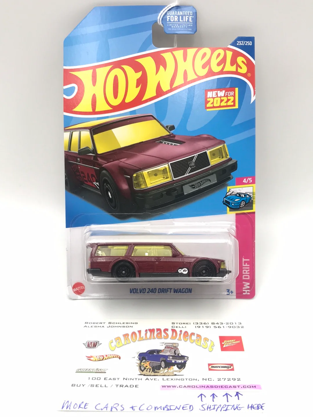 2022 hot wheels N case #232 Volvo 240 Drift wagon 92B