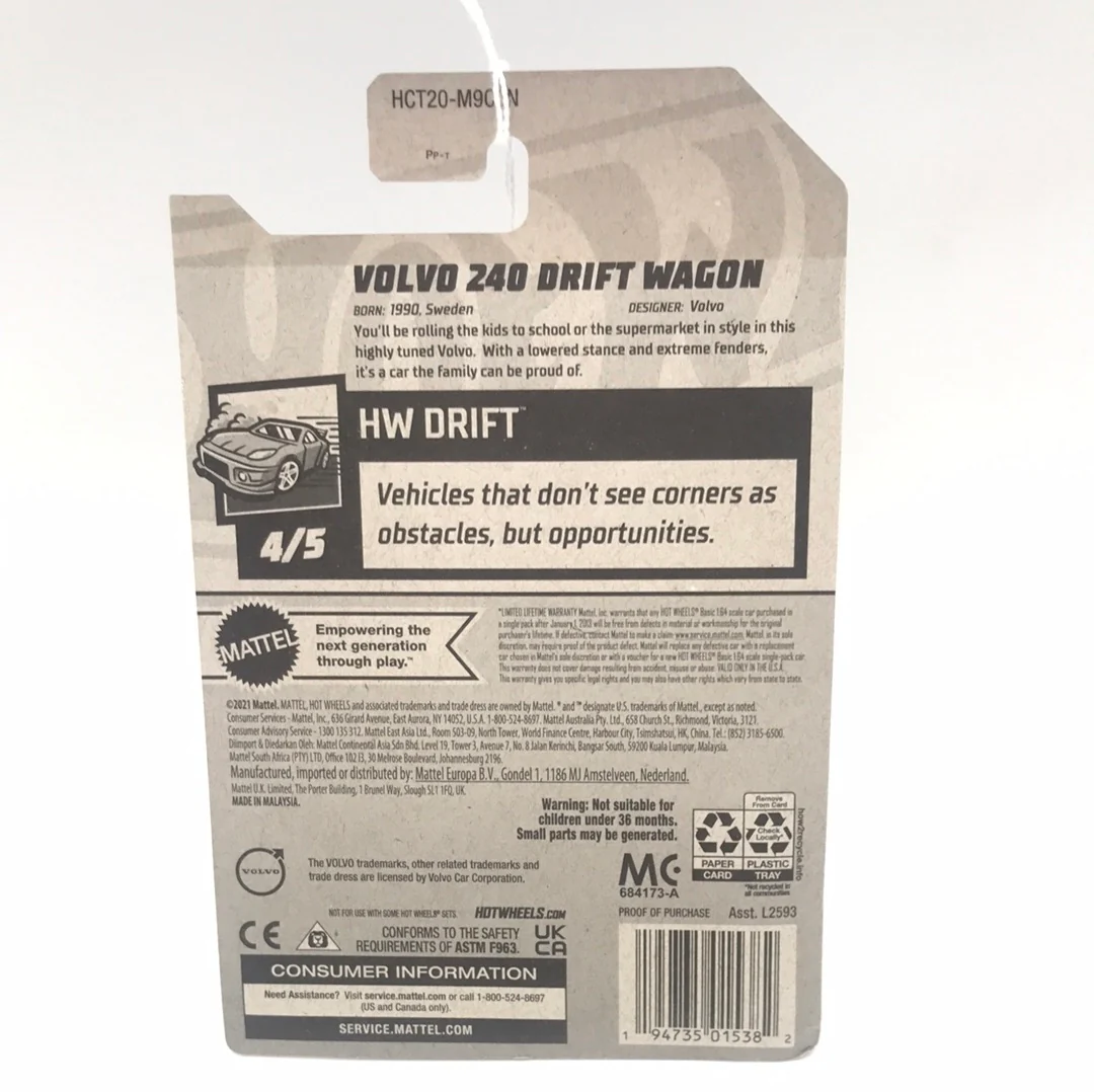 2022 hot wheels N case #232 Volvo 240 Drift wagon 92B - Image 4