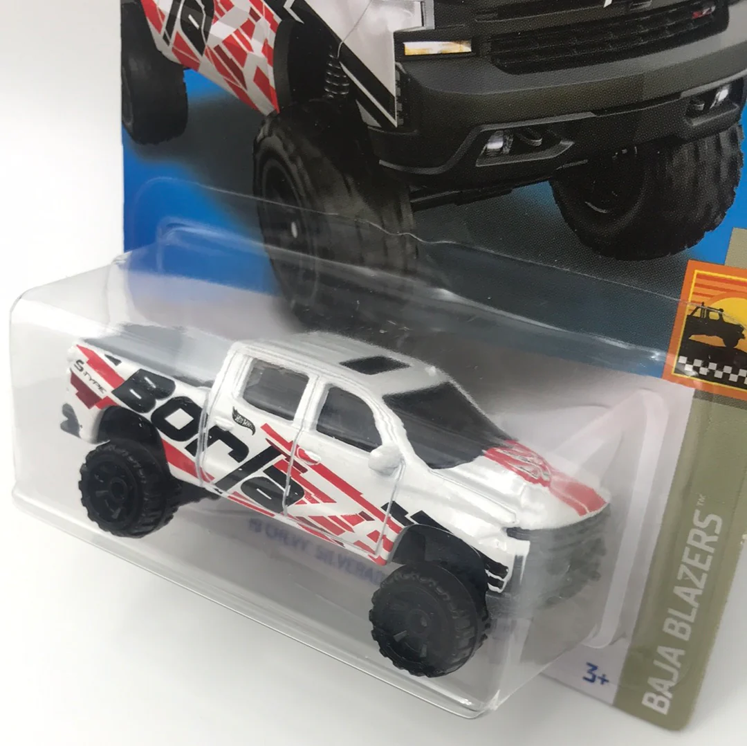 2022 hot wheels N case #53 19 Chevy Silverado trail boss LT white borla 7E - Image 3