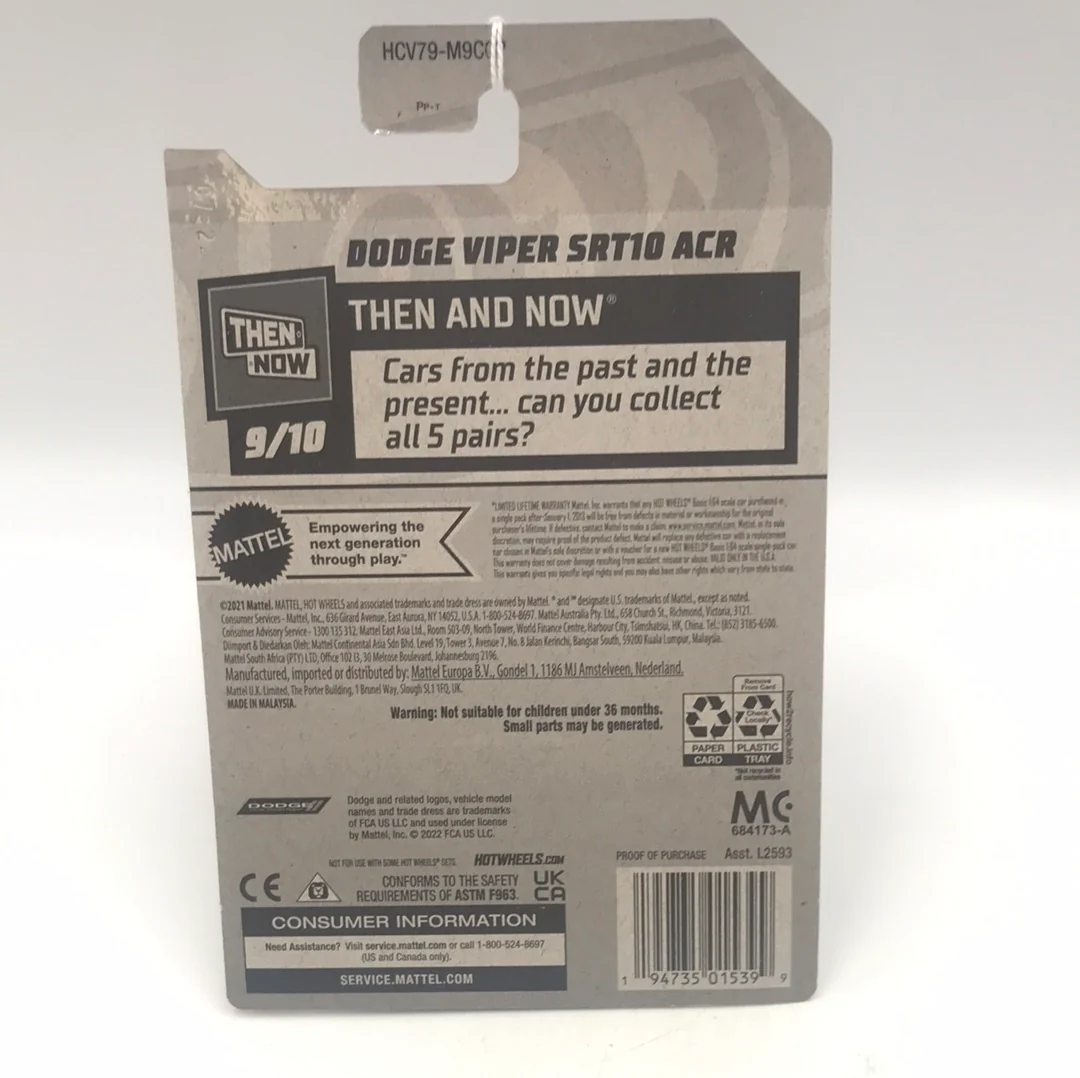 2022 hot wheels P case #242 Dodge Viper SRT10 ACR 52B - Image 4