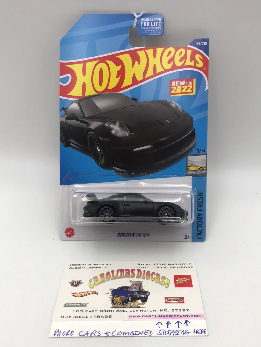 2022 hot wheels Q case #199 Porsche 911 GT3 100B