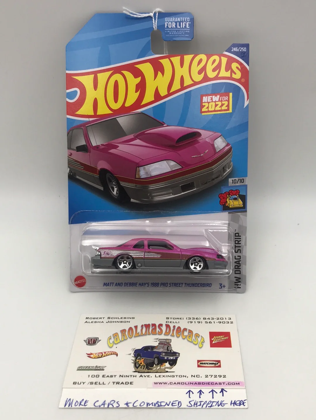 2022 hot wheels Q case #246 Matt and Debbie hays 1988 Pro street Thunderbird 25G