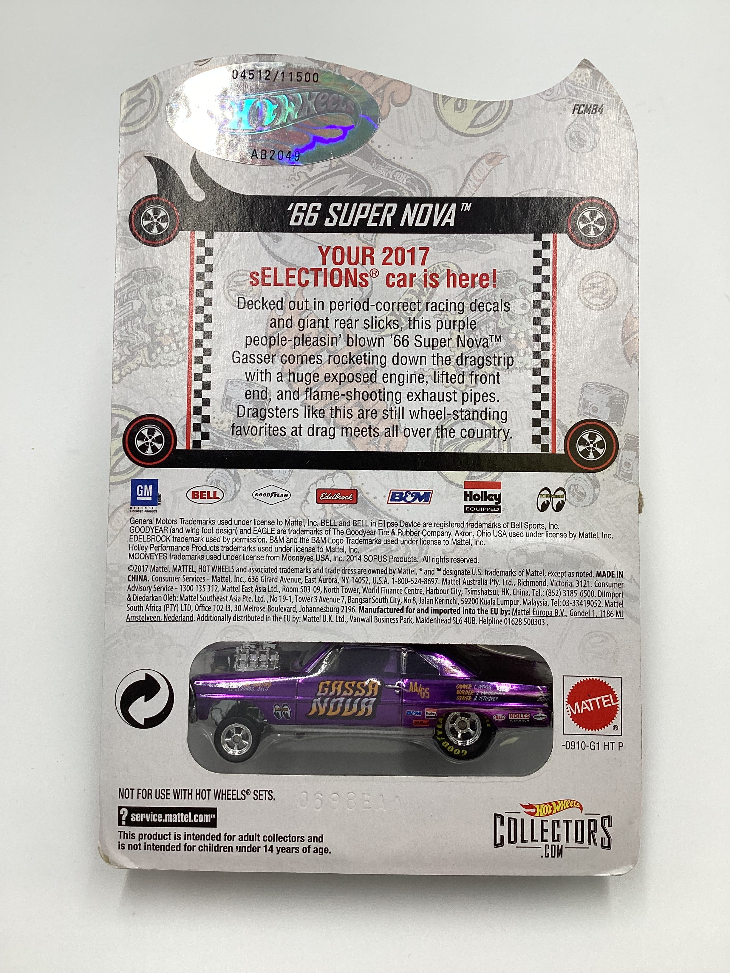 2017 Hot Wheels RLC sELECTIONs Series 66 Super Nova Purple 4512/11500 with protector - Image 7