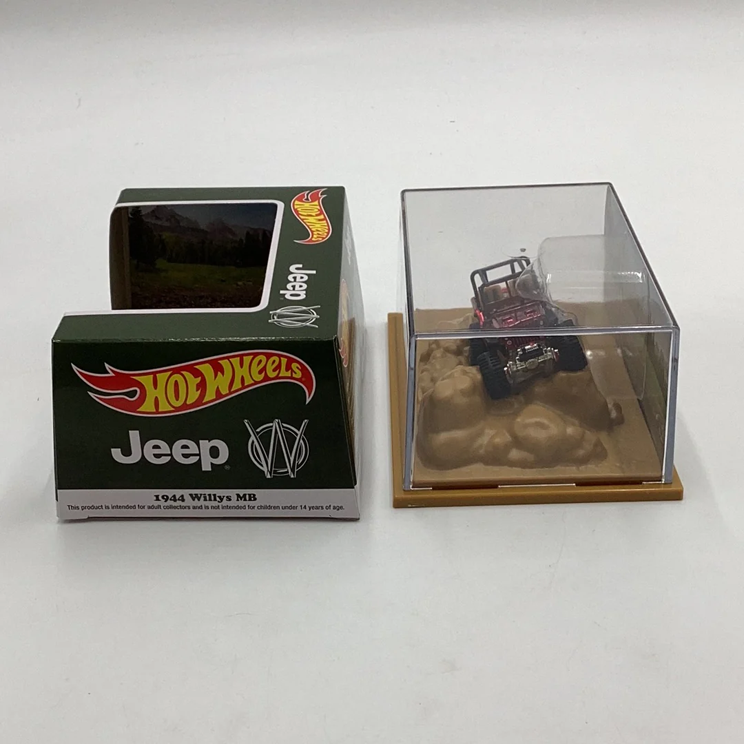 2022 Hot Wheels RLC 1944 Willys MB Jeep Red 10898/25000 - Image 3