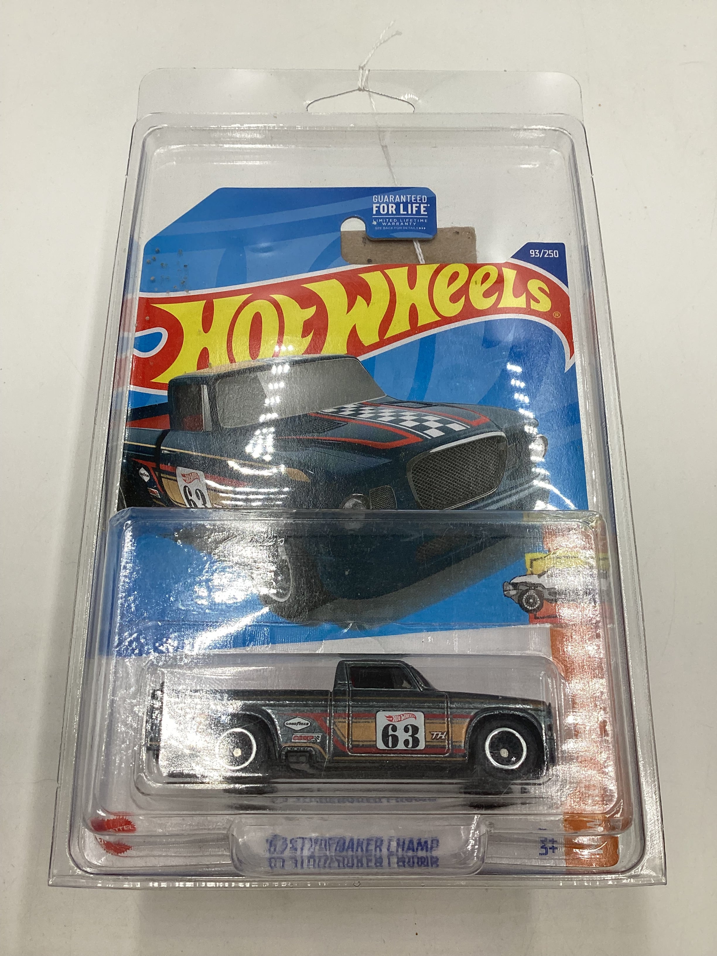 2022 Hot Wheels Super Treasure Hunt #093 63 Studebaker Champ W/ Protector - Image 8