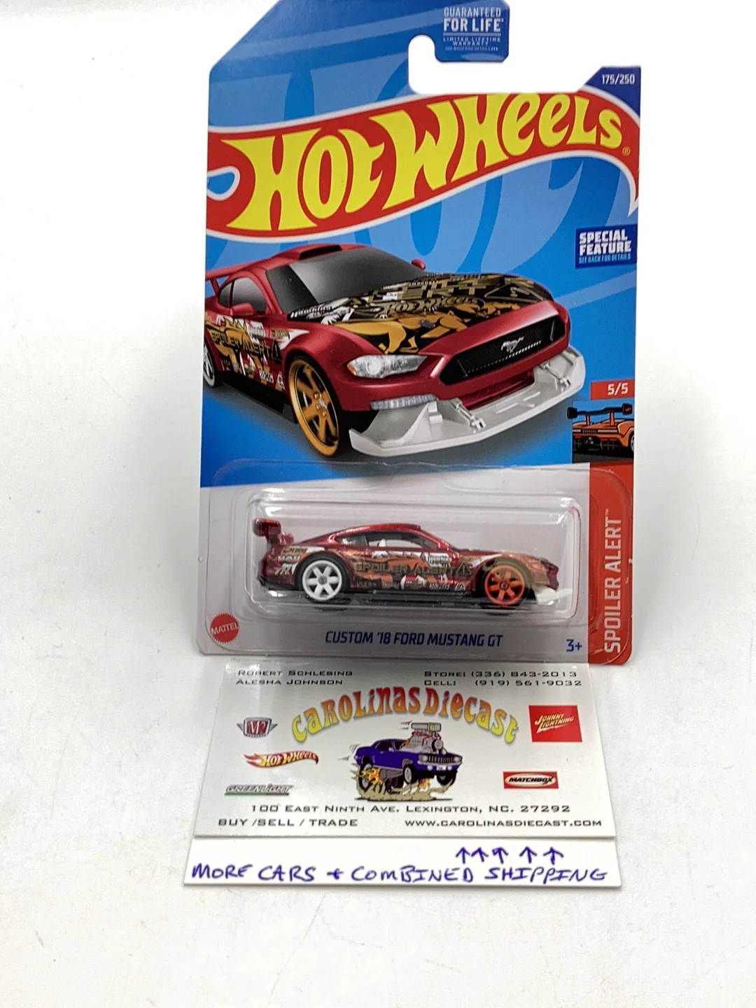 2022 hot wheels super treasure hunt #175 Custom 18 Ford Mustang GT W/ Protector