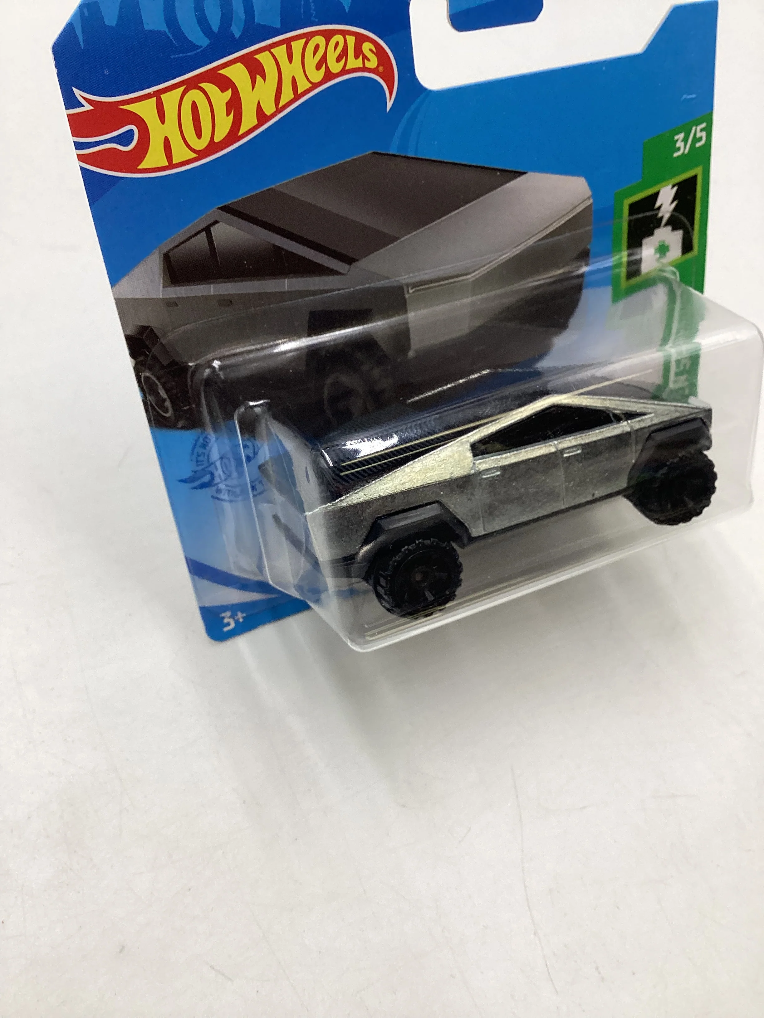 2022 Hot Wheels Tesla Cybertruck Short Card with protector - Image 5