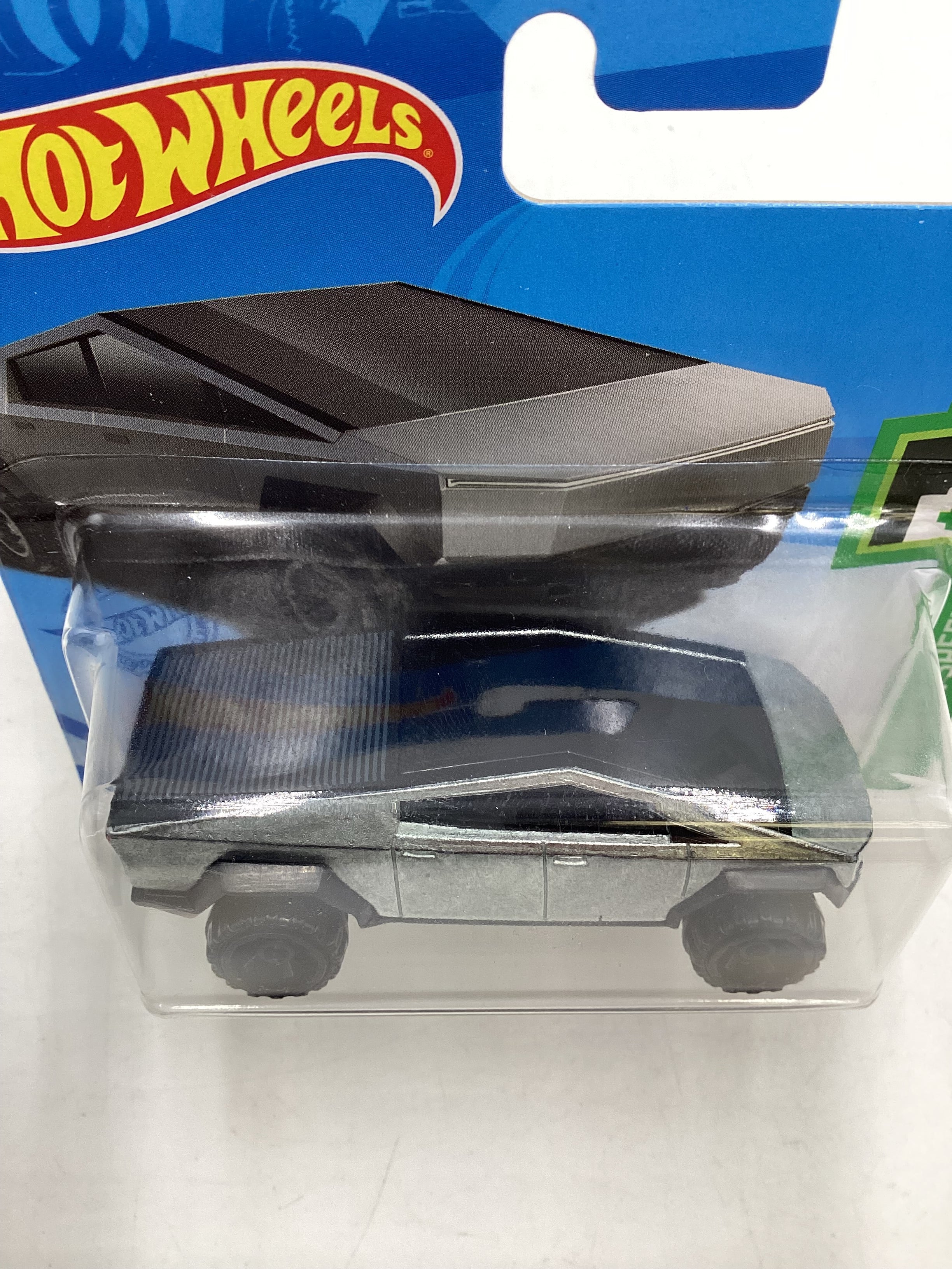 2022 Hot Wheels Tesla Cybertruck Short Card with protector - Image 6