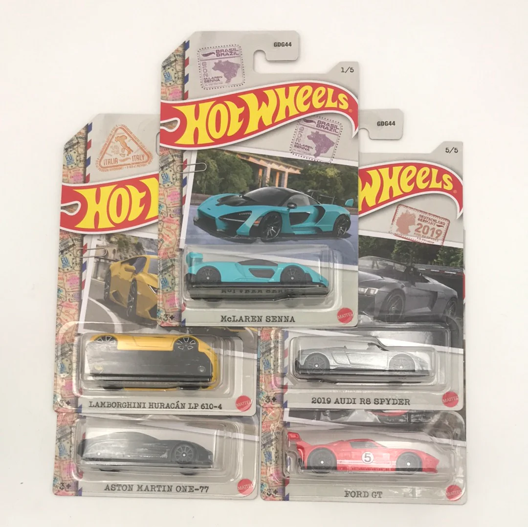 2022 Hot wheels Walmart exclusive world class racers set of 5 Aston Martin Lamborghini Ford Mclaren Audi
