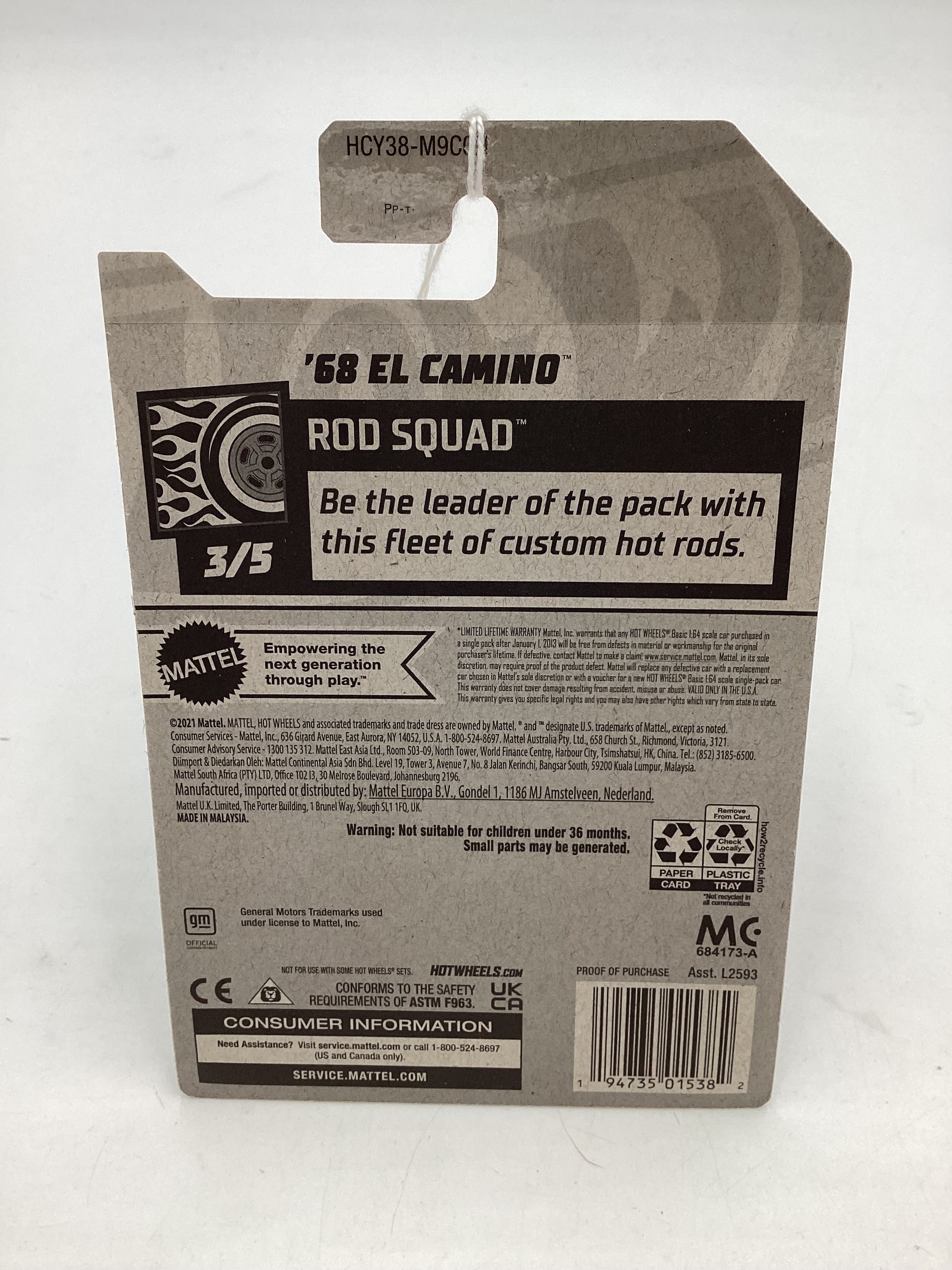2022 Hot wheels Zamac 10 years #15 68 El Camino 148D - Image 7