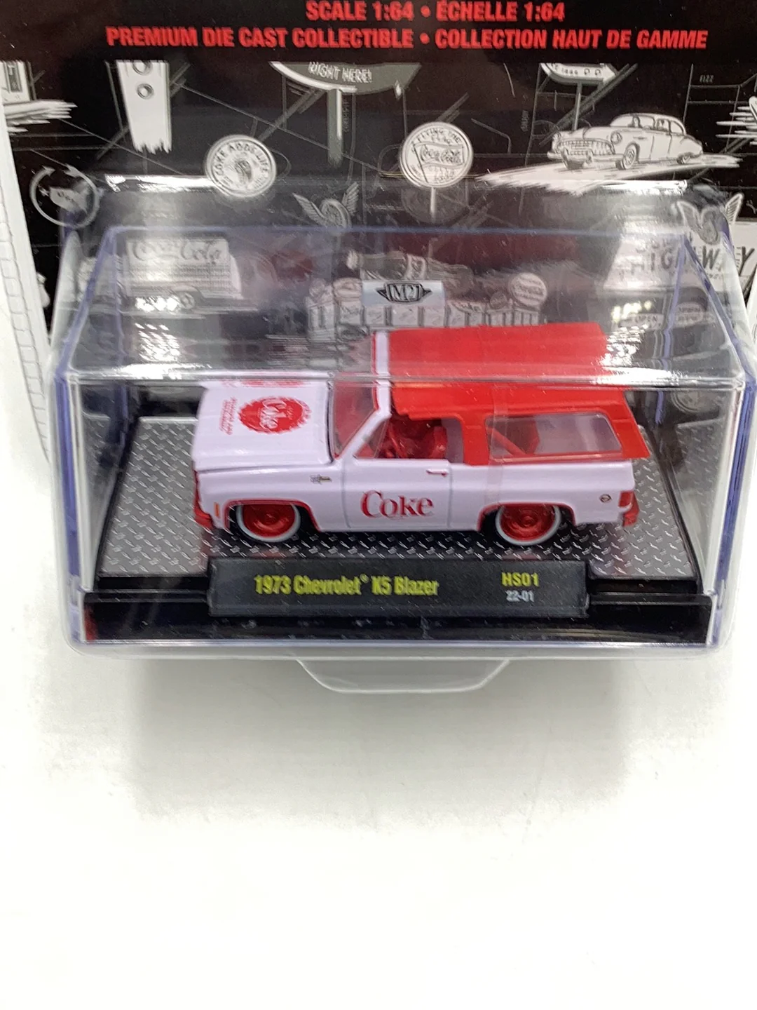 2022 M2 MACHINES 1973 Coca Cola Chevrolet K5 Blazer Hobby Exclusive CHASE HS01 - Image 5