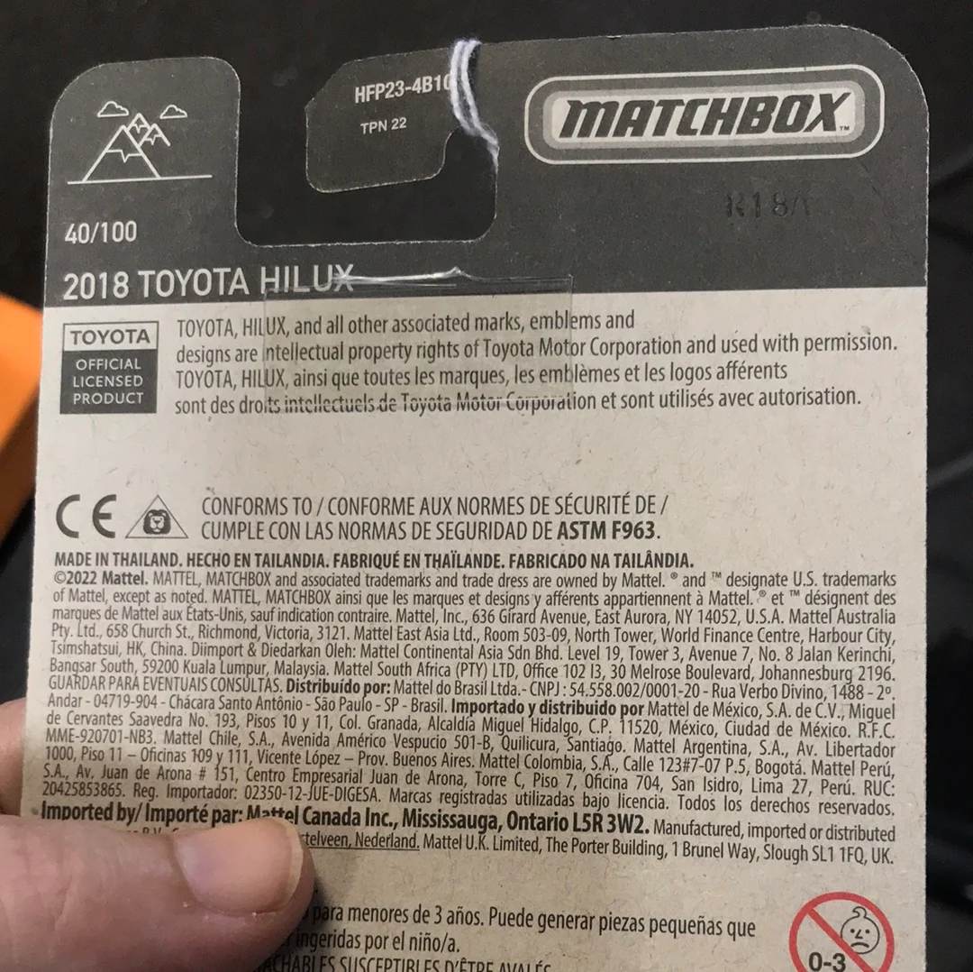 2022 matchbox  #40 2018 Toyota Hilux XX5 see desc 94H - Image 6