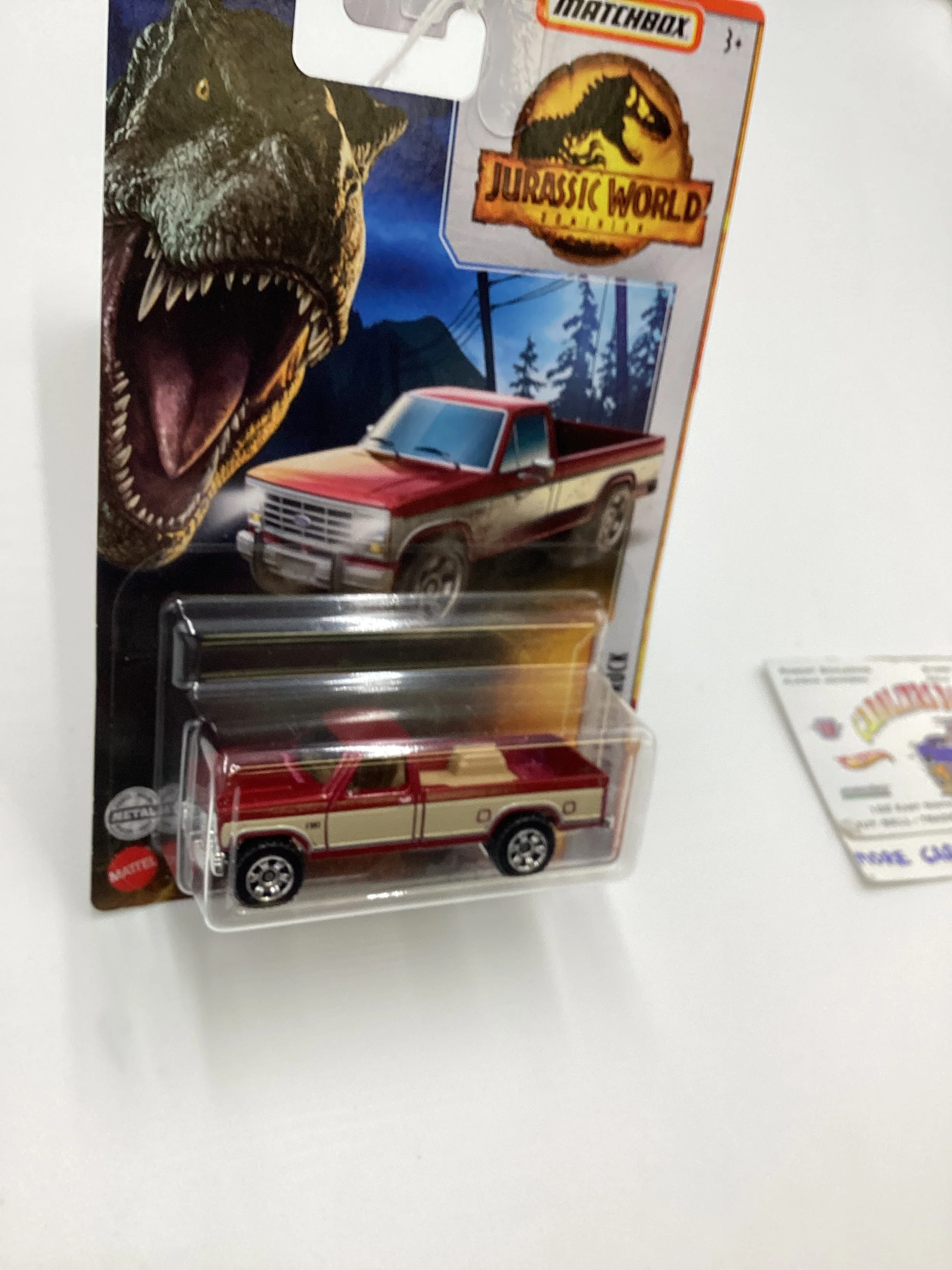 2022 Matchbox Jurassic World Dominion 86 Ford F-150 Truck Red 163D - Image 5