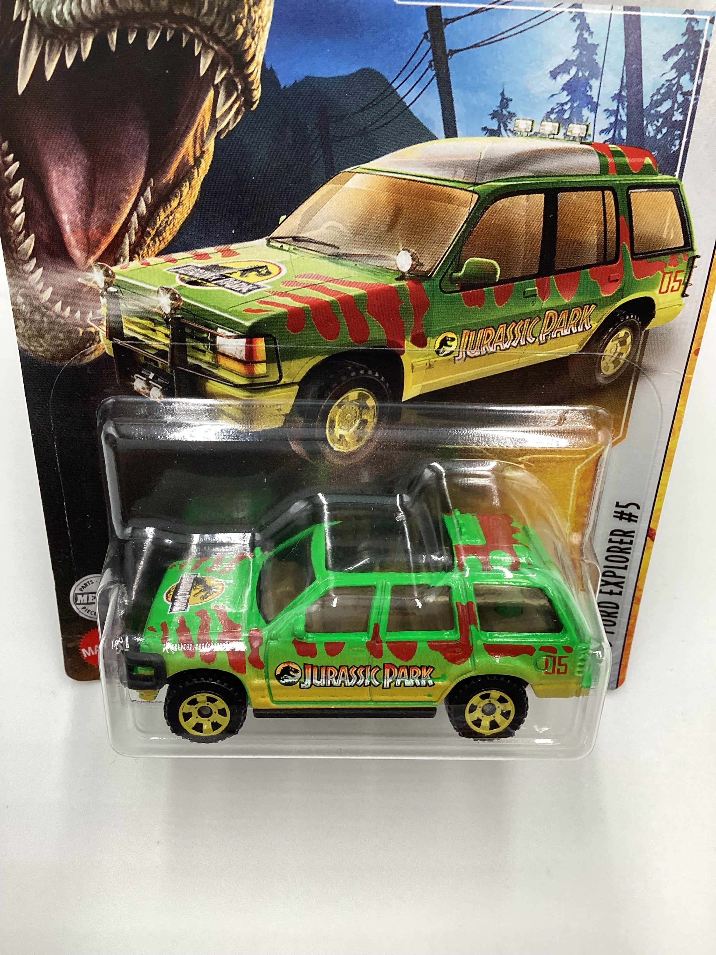 2022 Matchbox Jurassic World Domination 93 Ford Explorer #5 Green 163B - Image 6