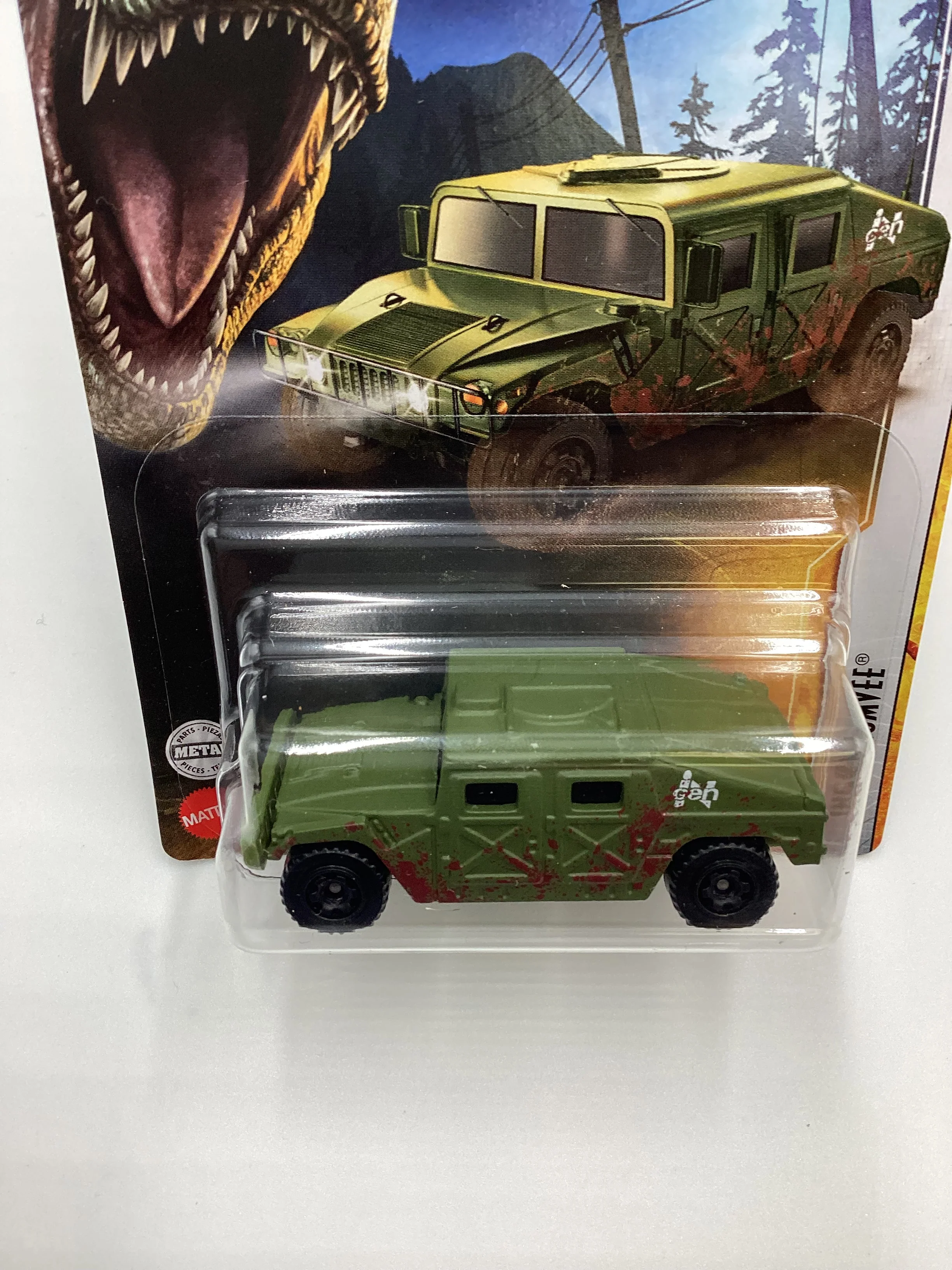 2022 Matchbox Jurassic World Dominion Ingen Humvee Green 158E - Image 6