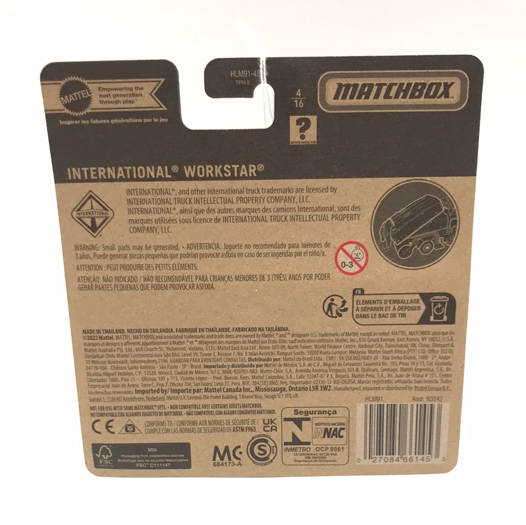 2022 Matchbox working Rigs 4/16 International Workstar 168R - Image 5