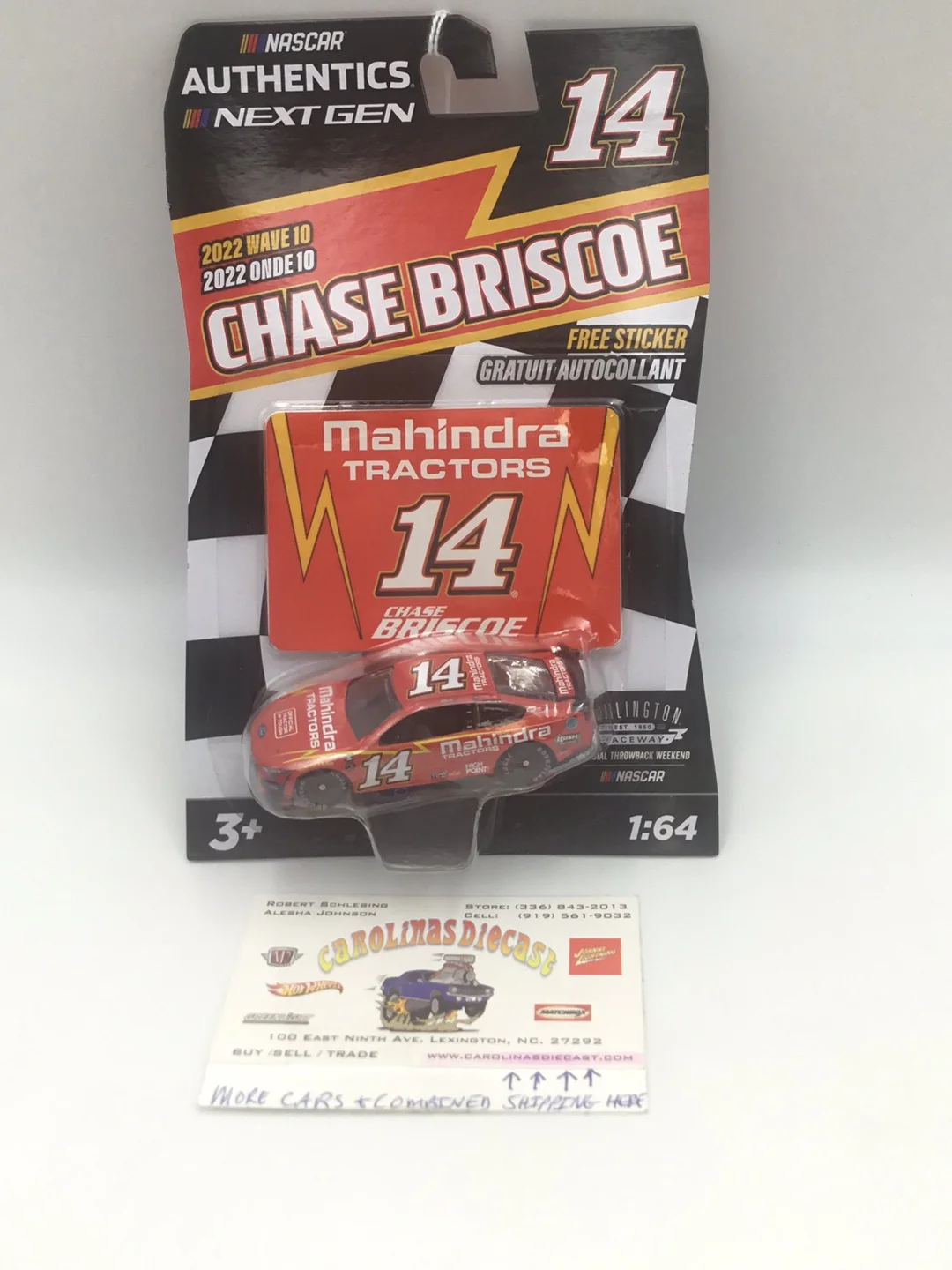 2022 nascar authentics wave 10 #14 Chase Briscoe Mahindra Tractors