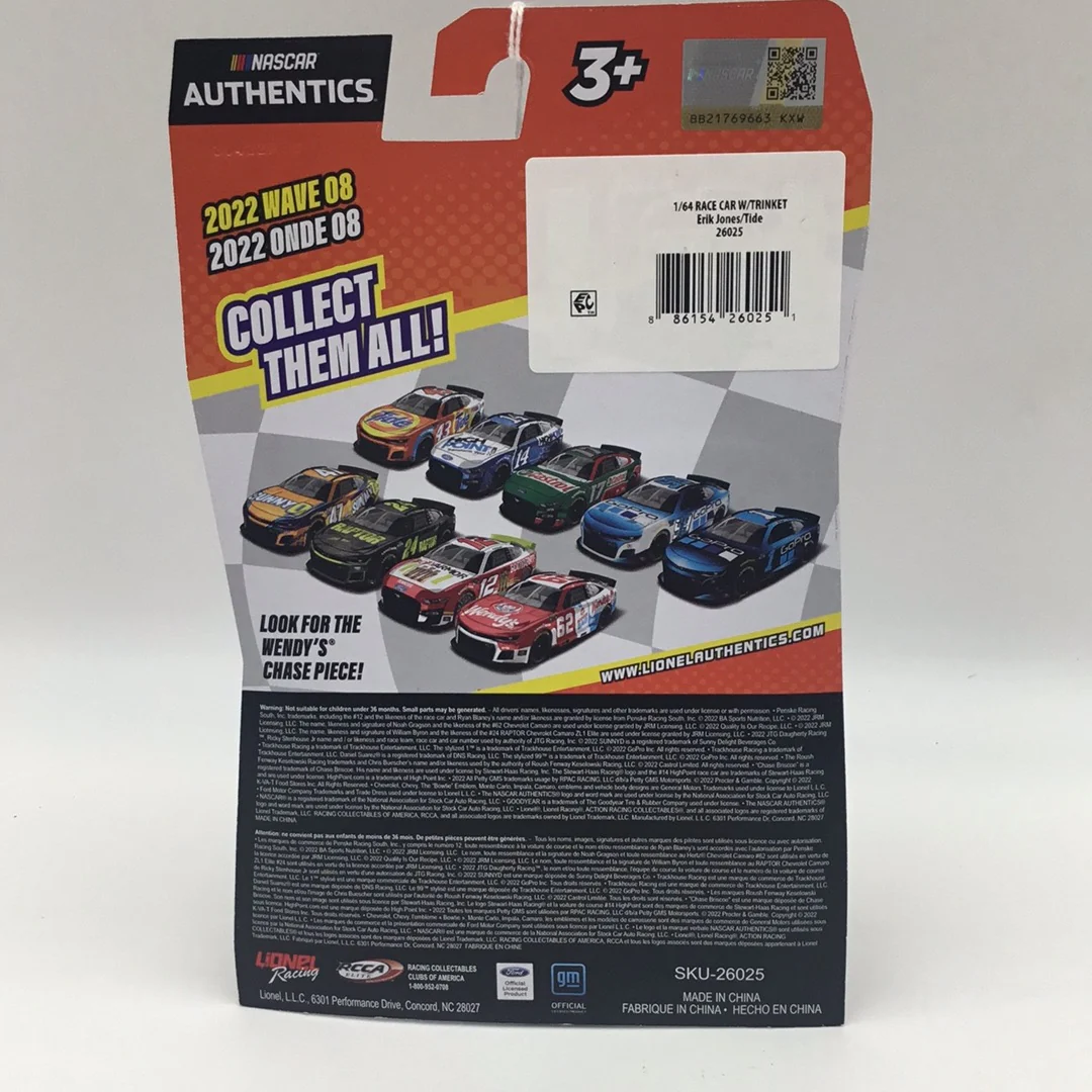 2022 nascar authentics wave 8 #43 Erik Jones Tide - Image 4