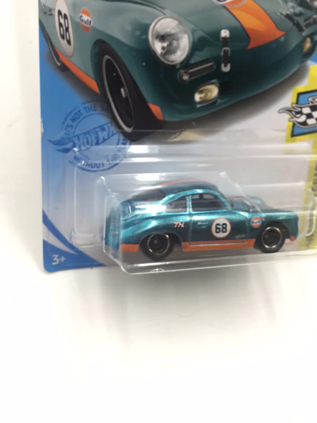 2021 hot wheels super treasure hunt Porsche 356 Outlaw US Card W/ Protector VHTF - Image 3