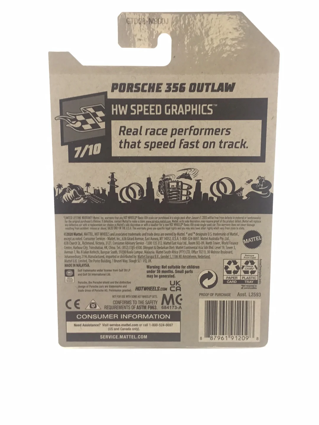 2021 hot wheels super treasure hunt Porsche 356 Outlaw US Card W/ Protector VHTF - Image 6