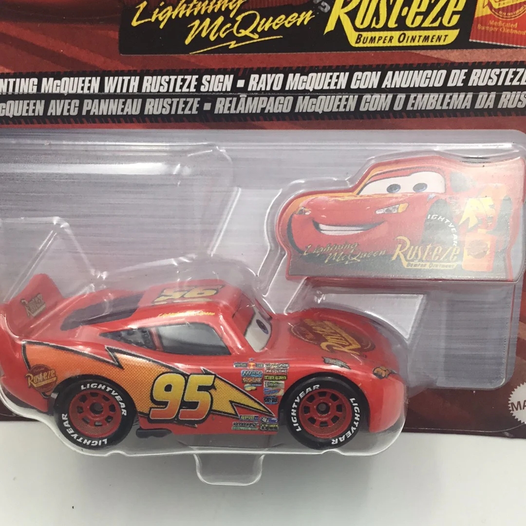 2023 Disney Pixar Cars lightning McQueen with Rusteze sign new - Image 2