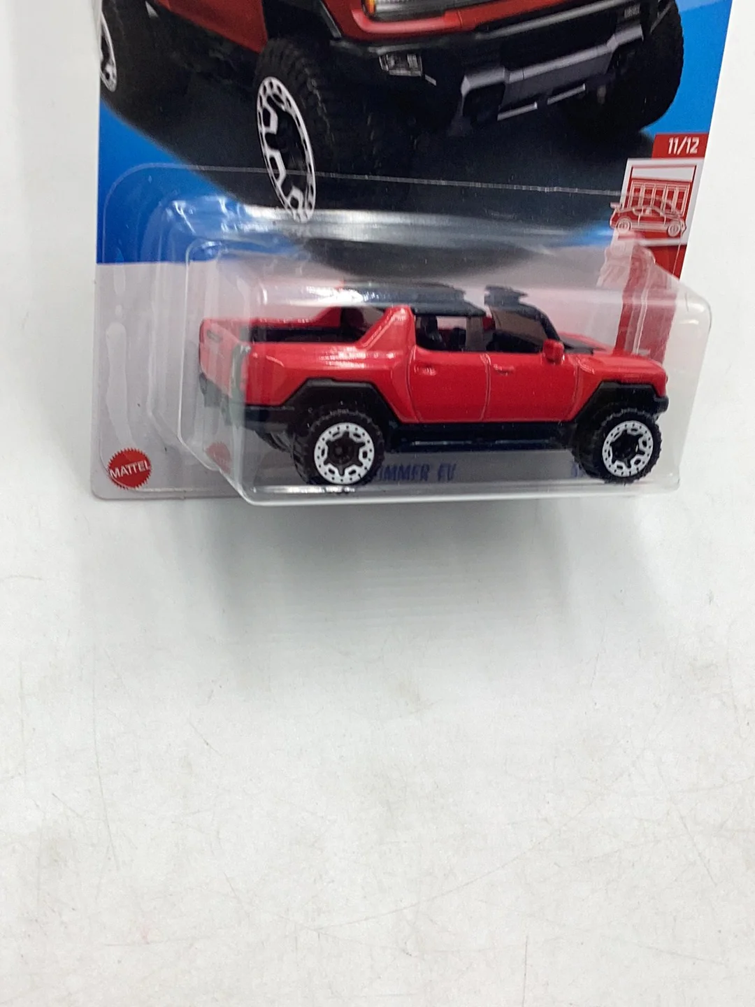 2023 Hot Wheels #116 GMC Hummer EV Red Edition 148F - Image 3