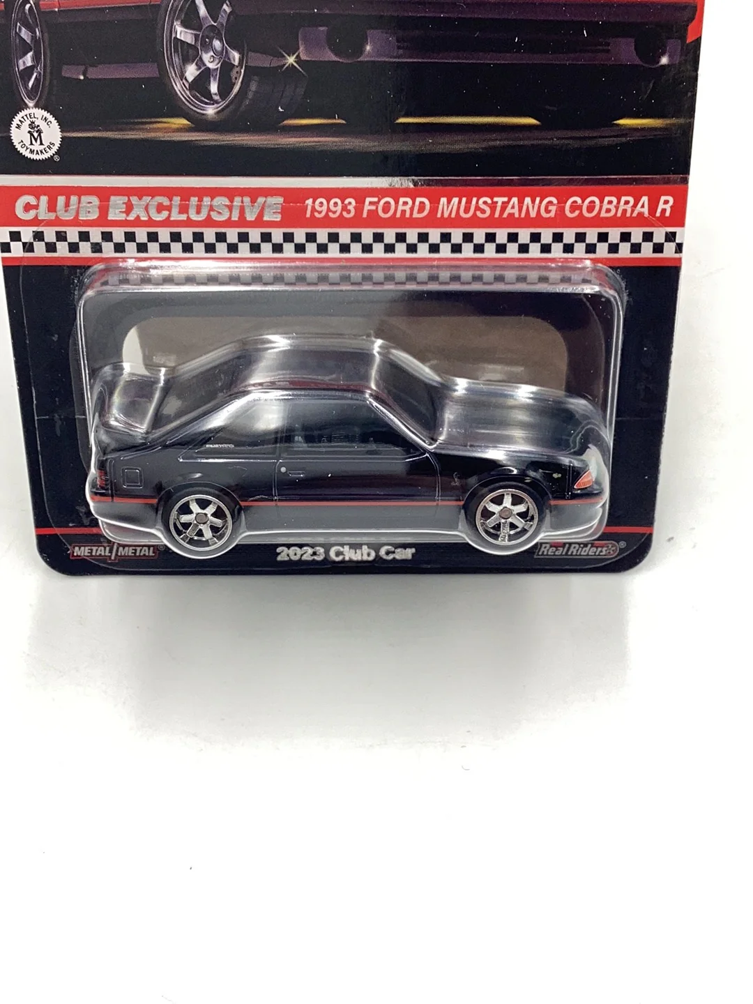 2023 Hot Wheels 1993 Ford Mustang Cobra R Club Car W/Patch and Pin - Image 3