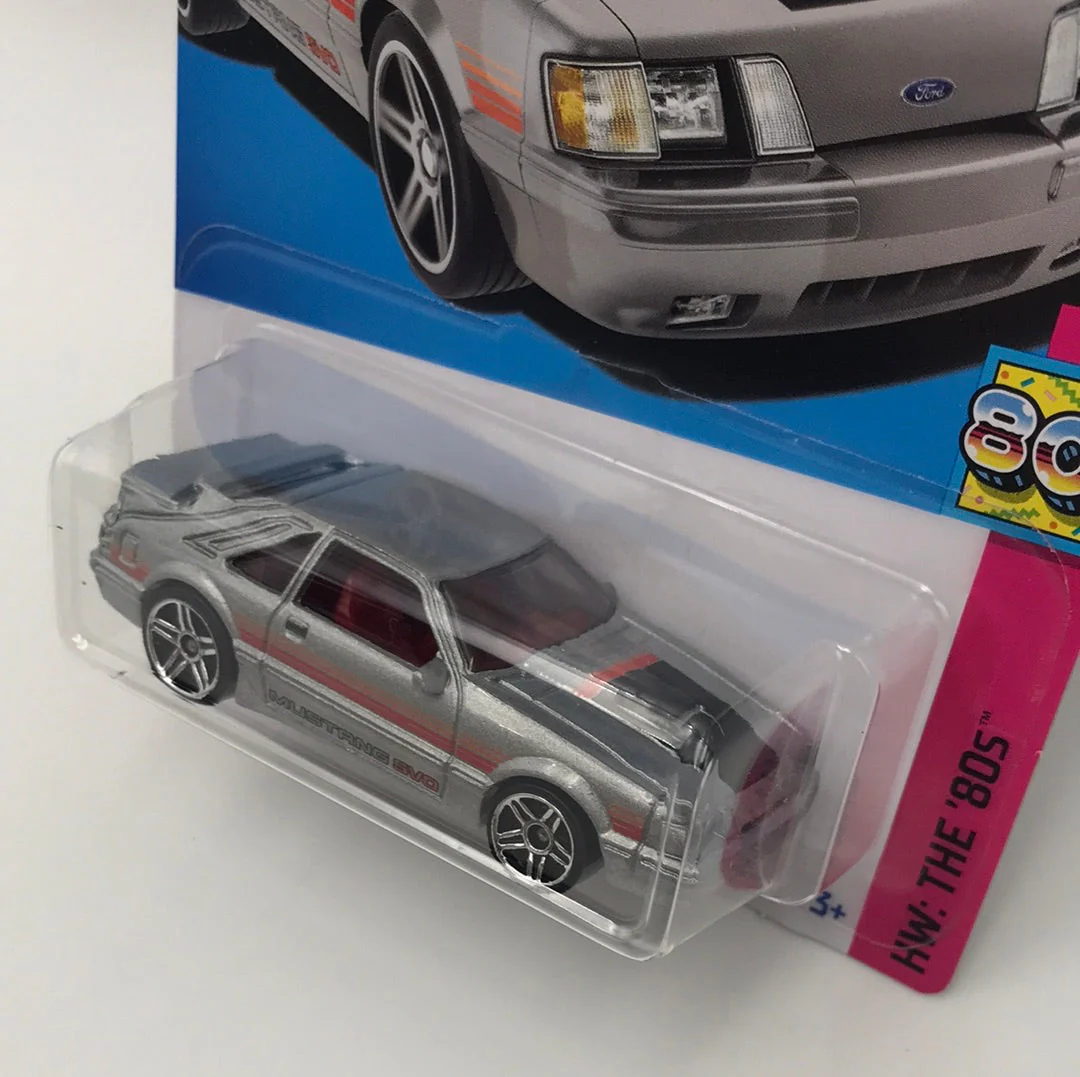 2023 hot wheels #25 84 Mustang SVO silver 23B - Image 3