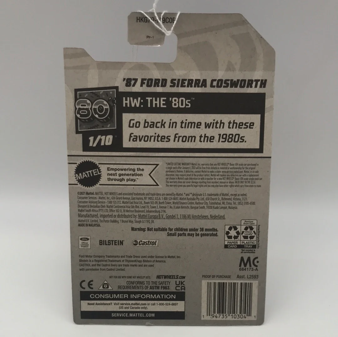 2023 hot wheels A B case #2 87 Ford Sierra Cosworth 20B - Image 4