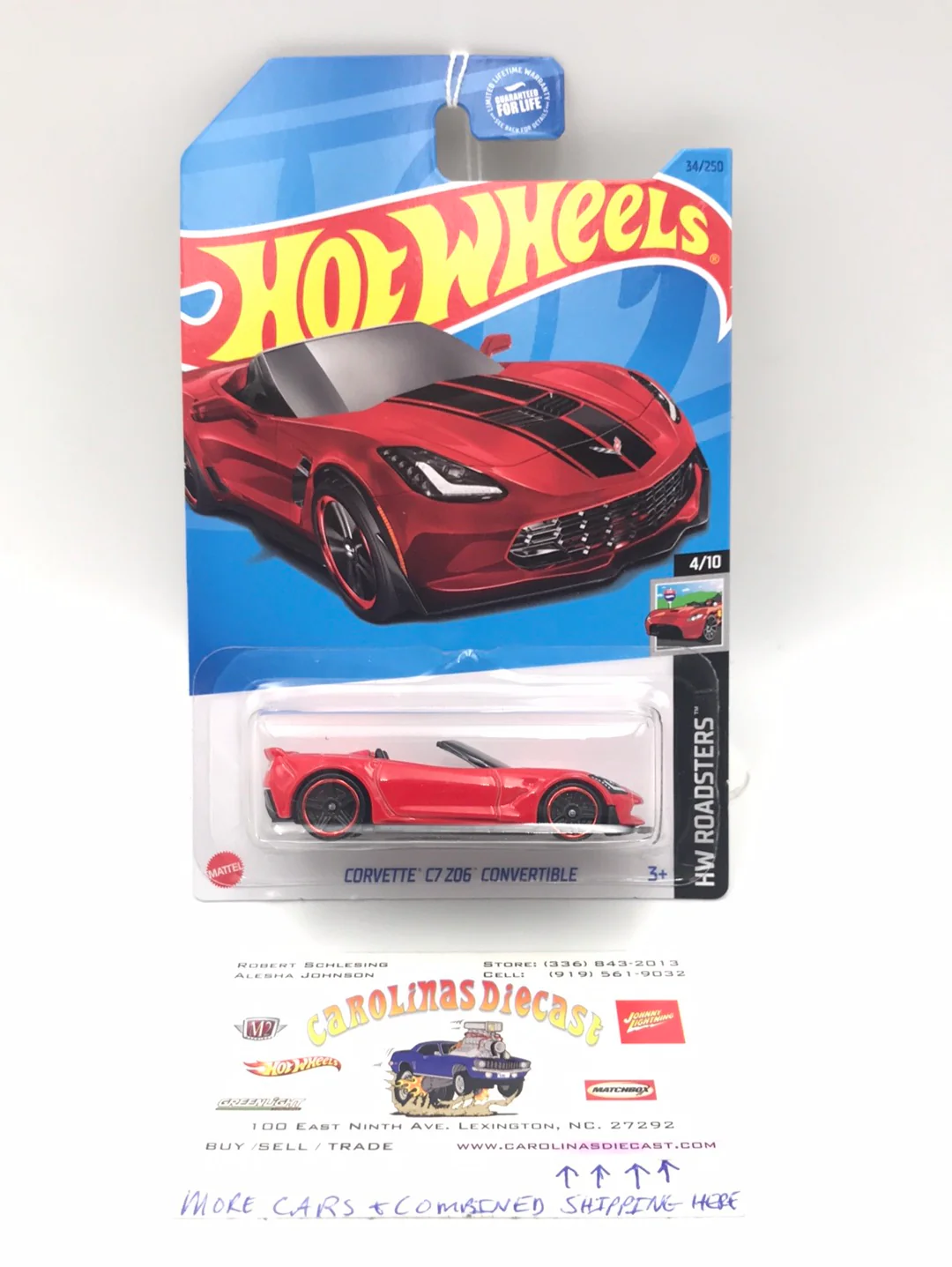 2023 hot wheels A B case #34 Corvette C7 Z06 Convertible 5i