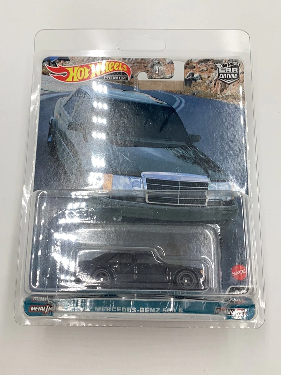 2023 Hot wheels car culture Canyon Warriors Mercedes Benz 500 E Chase VHTF w/protector - Image 8