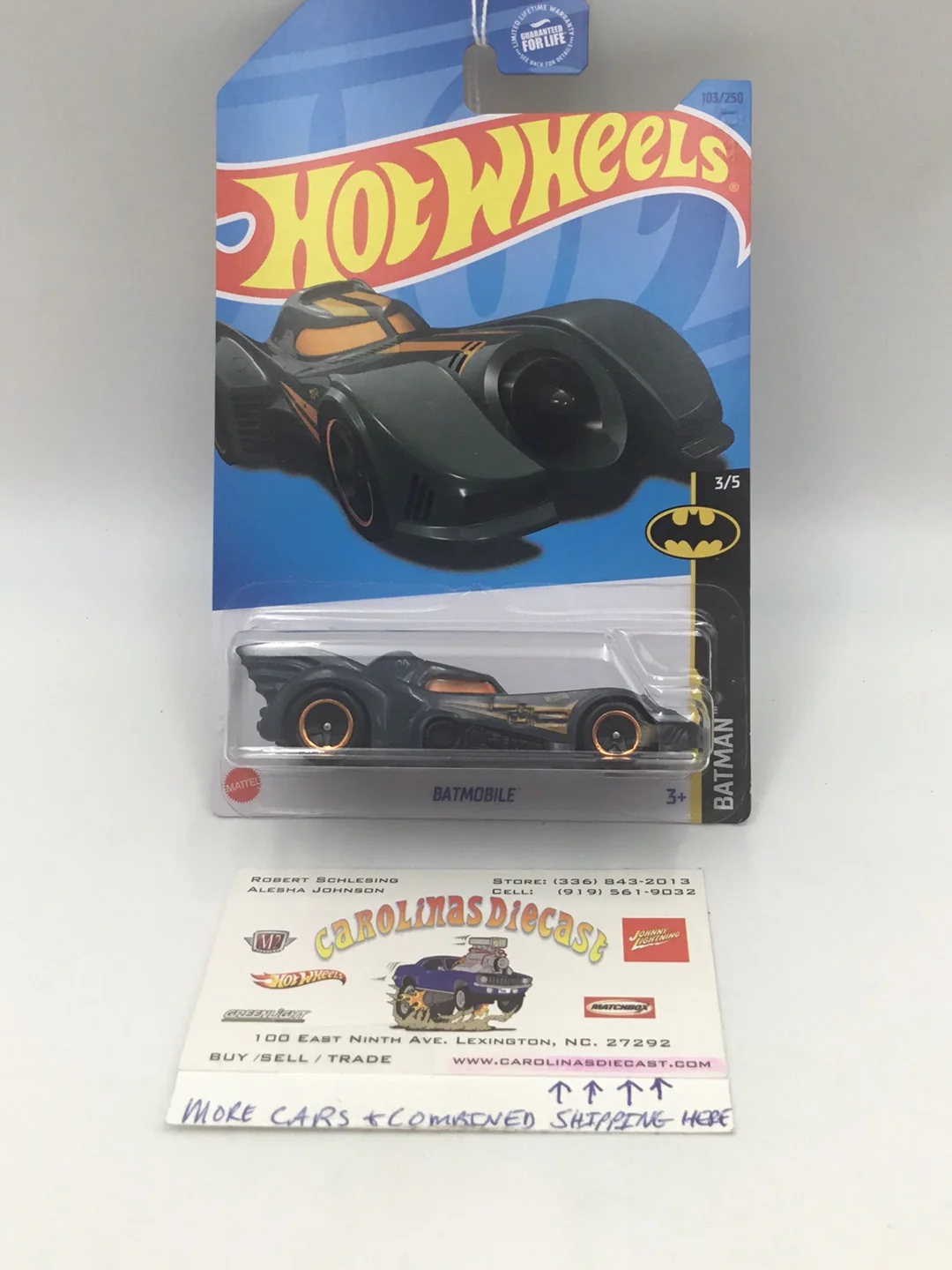 2023 hot wheels E case #103 Batmobile 118D