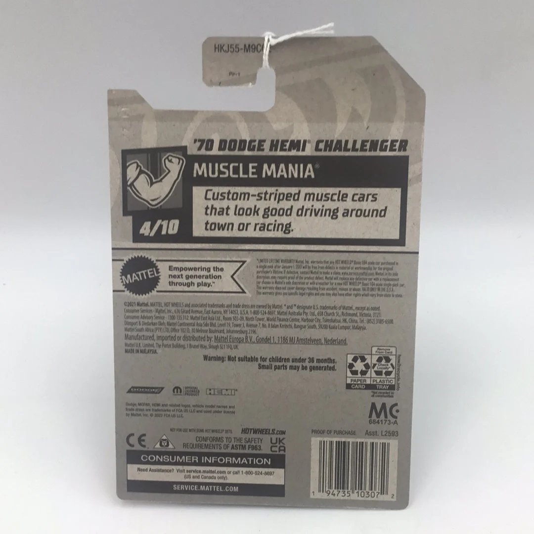 2023 hot wheels E case #123 70 Dodge Hemi challenger 54F - Image 4