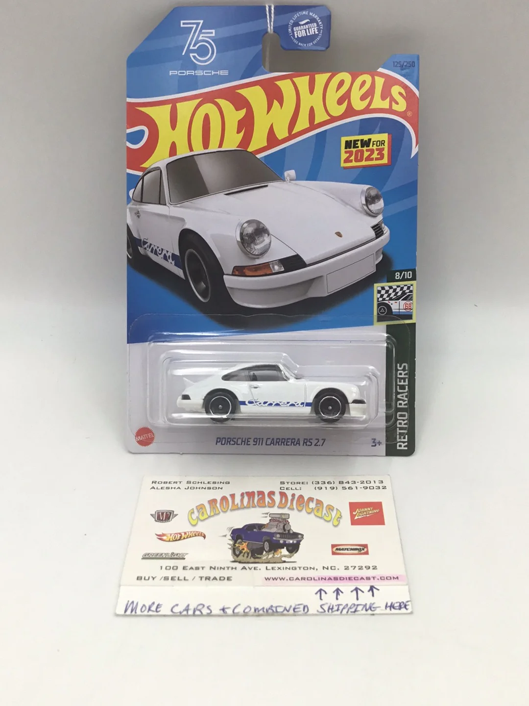 2023 hot wheels F case #125 Porsche 911 Carrera RS 2.7 Porsche 75 101C