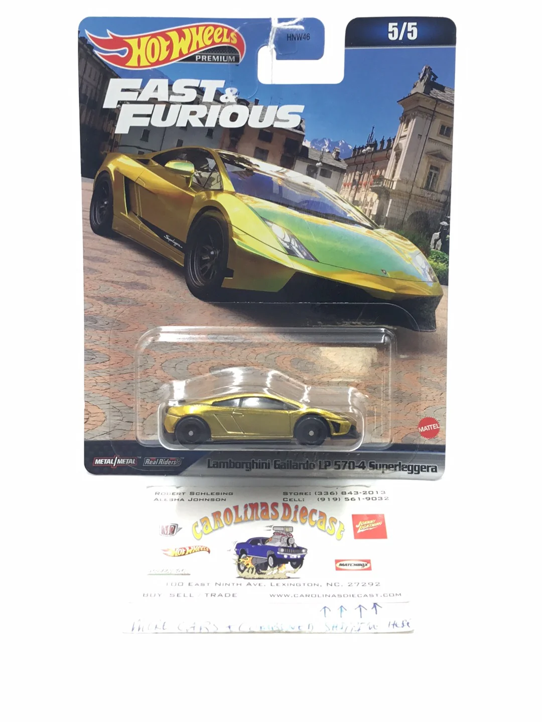 2023 Hot wheels fast and furious Lamborghini Gallardo LP 570-4 Superleggera #5 249D