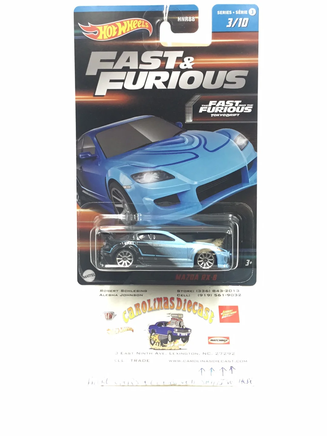 2023 hot wheels fast and furious Series 3  #3 Mazda RX-8