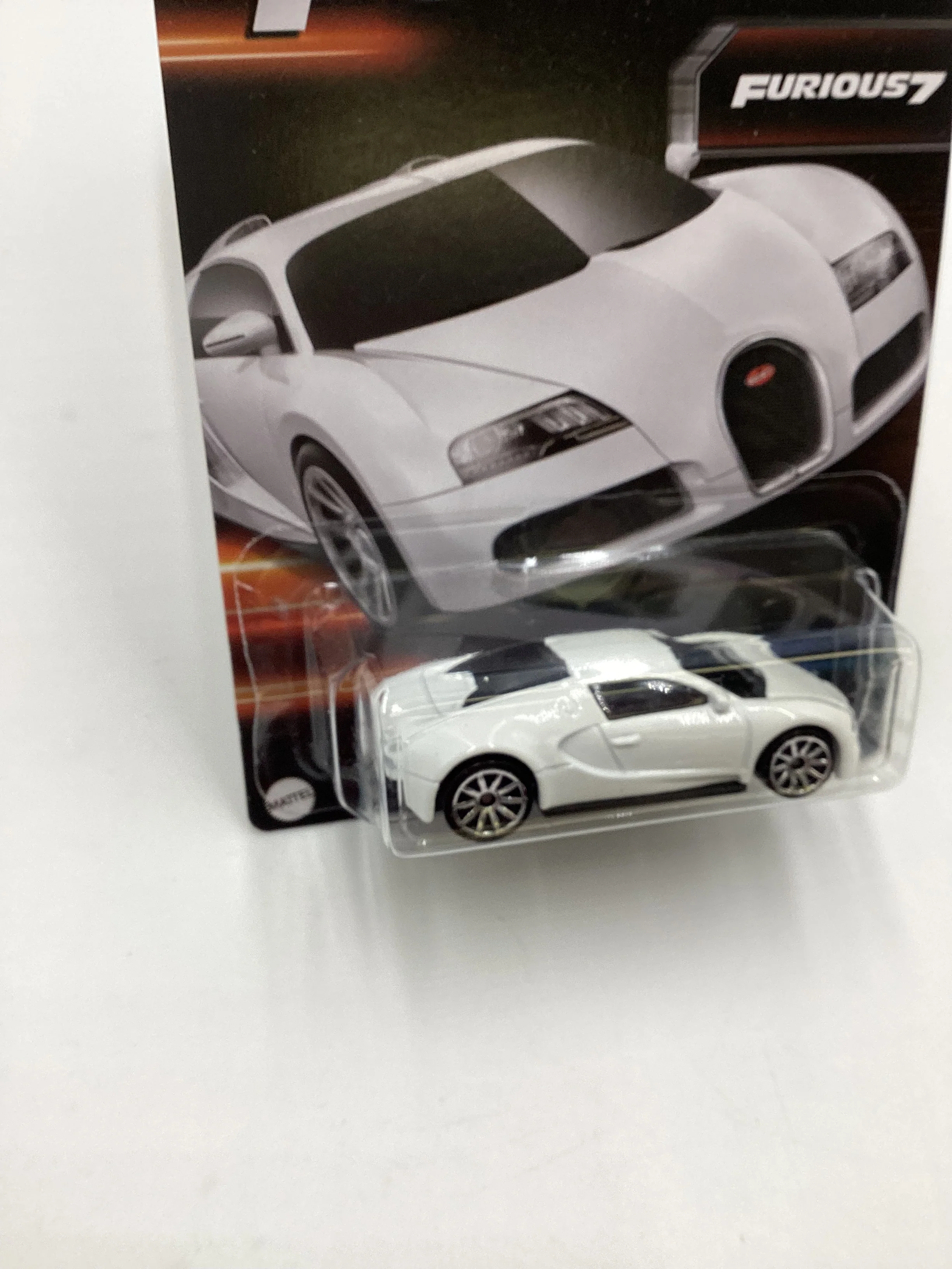 2023 Hot Wheels Fast and Furious Series 3 #7 Bugatti Veyron White with protector - Image 5