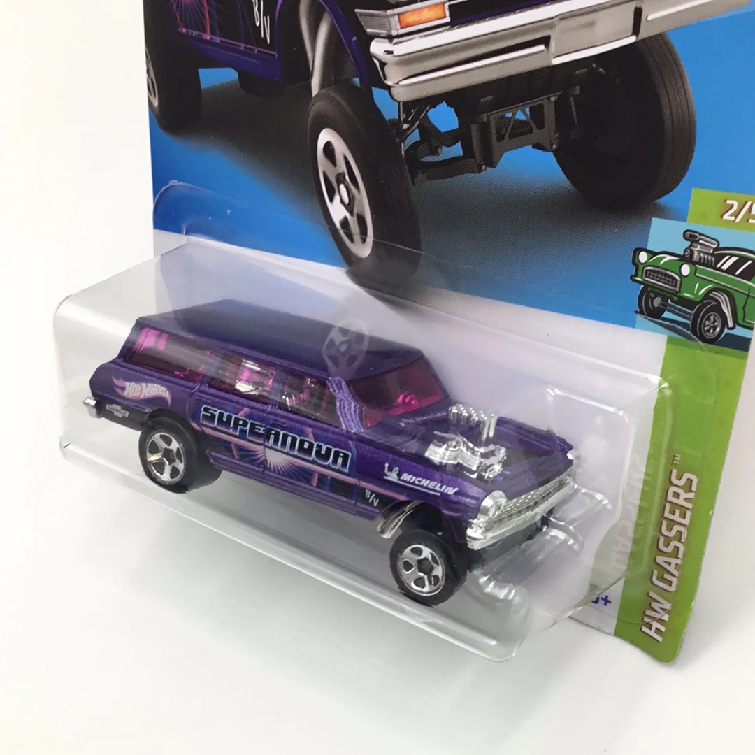 2023 hot wheels H case #145 64 Nova Wagon Gasser 7B - Image 3
