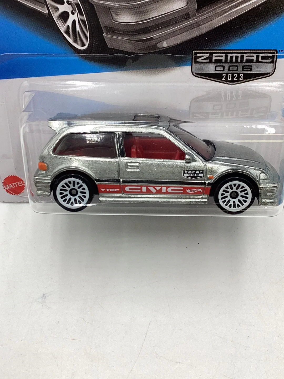 2023 hot wheels H case #96 90 Honda Civic EF Zamac #6 with protector - Image 3