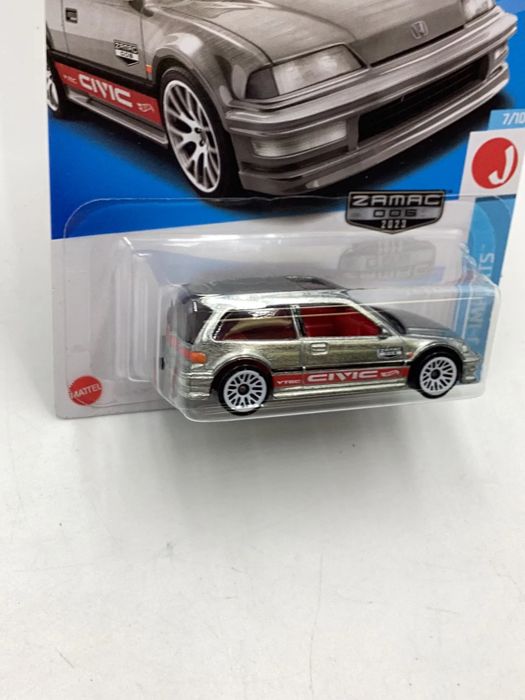2023 hot wheels H case #96 90 Honda Civic EF Zamac #6 with protector - Image 4