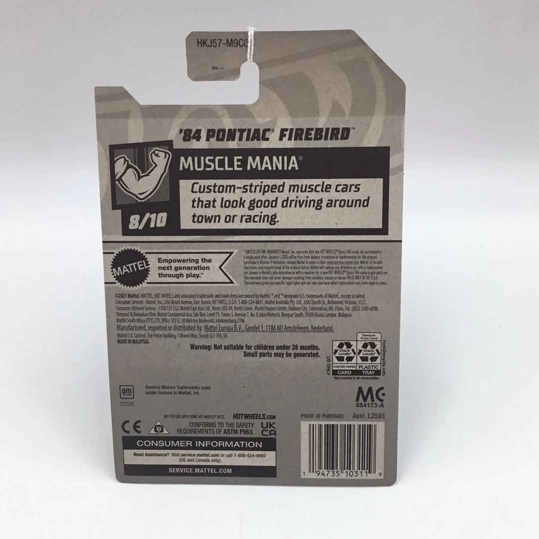 2023 hot wheels J case #180 84 Pontiac Firebird 47B - Image 4
