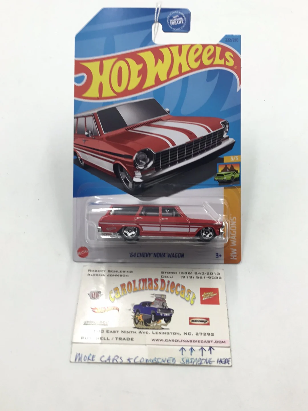 2023 hot wheels M case #222 64 Chevy Nova Wagon 13G