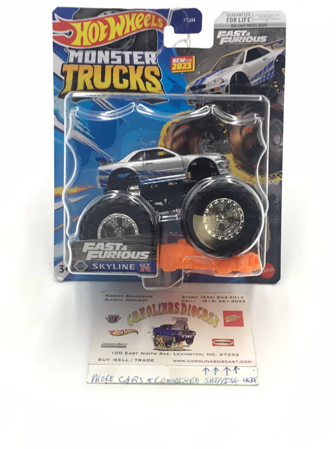 2023 Hot wheels monster Trucks Fast and Furious Nissan Skyline GT R 129C