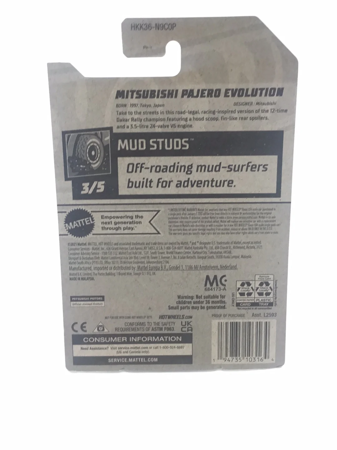 2023 hot wheels P case #175 Mitsubishi Pajero Evolution 91E - Image 5