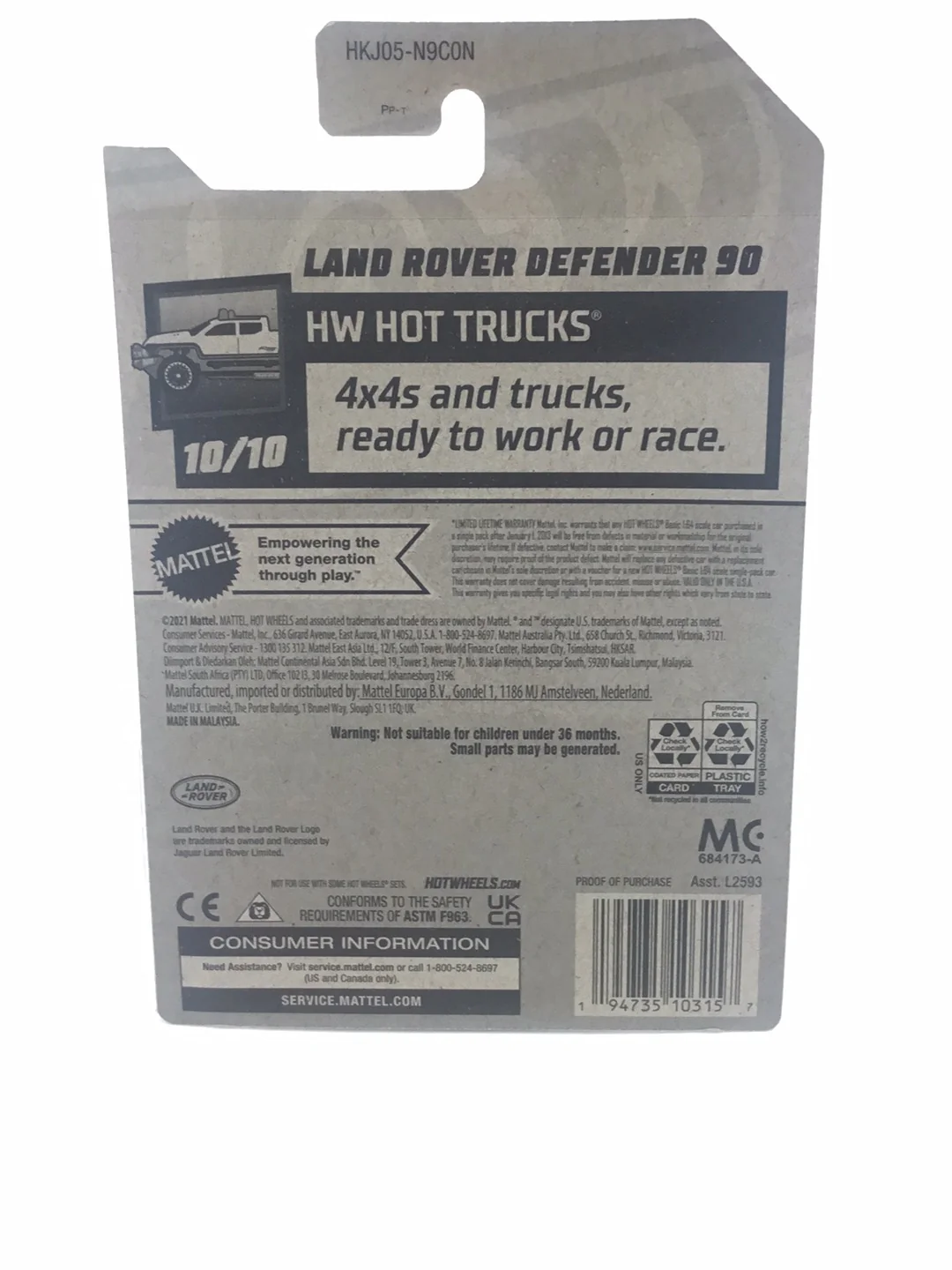 2023 hot wheels P case #227 Land Rover Defender 90 54B - Image 6