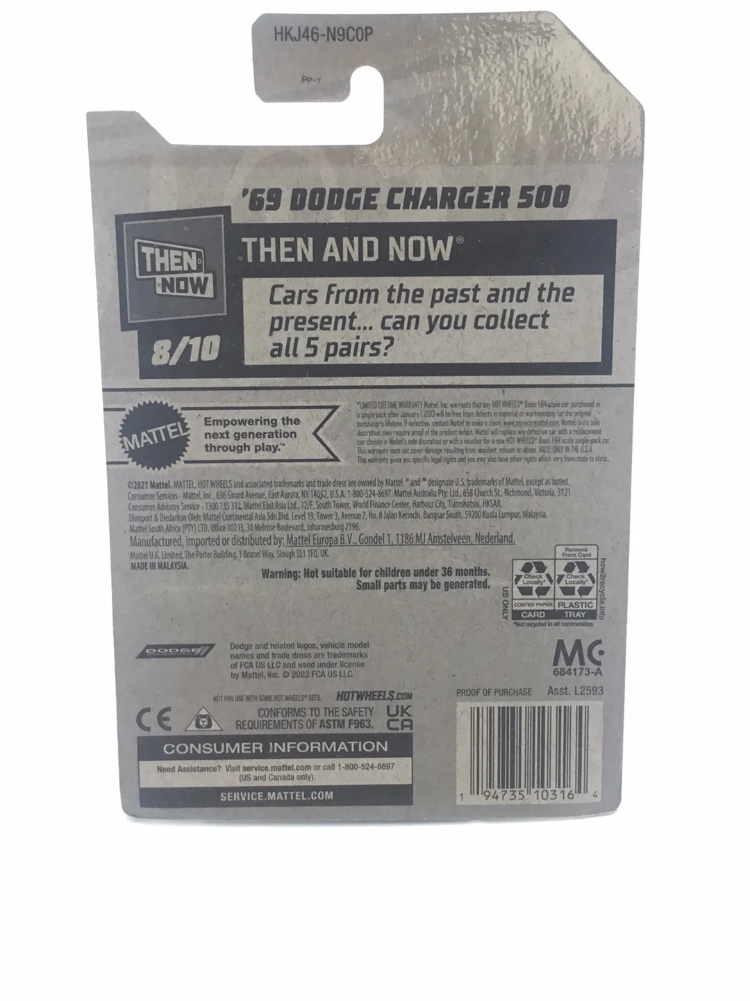 2023 hot wheels P case #240 69 Dodge Charger 500 purple 57C - Image 6
