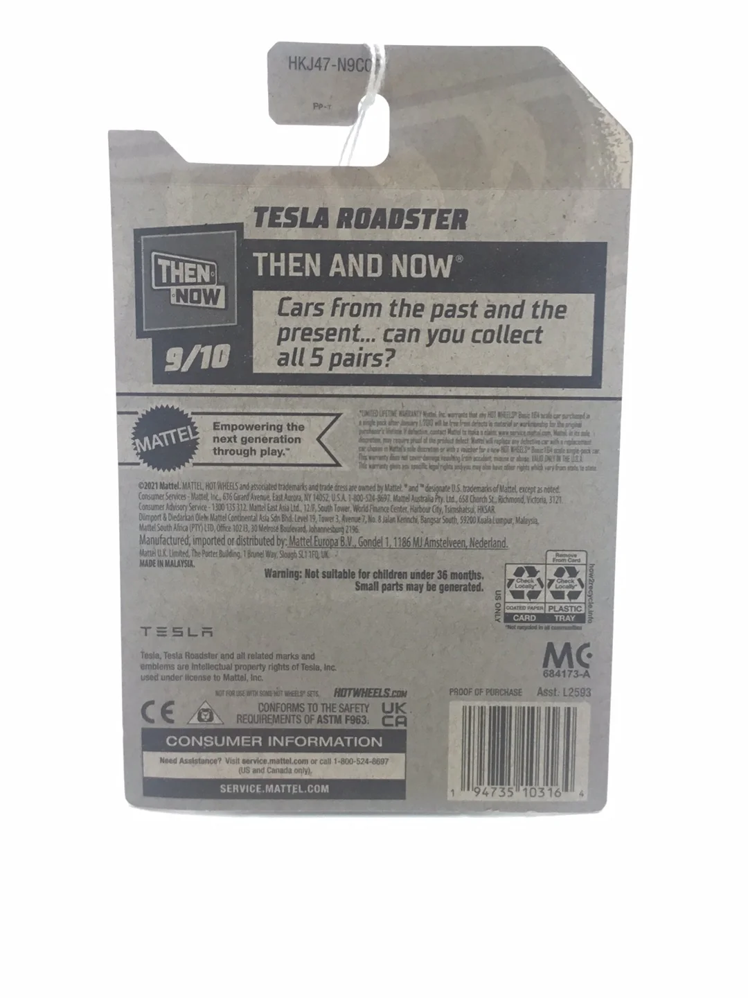 2023 hot wheels P case #249 Tesla Roadster 49B - Image 6