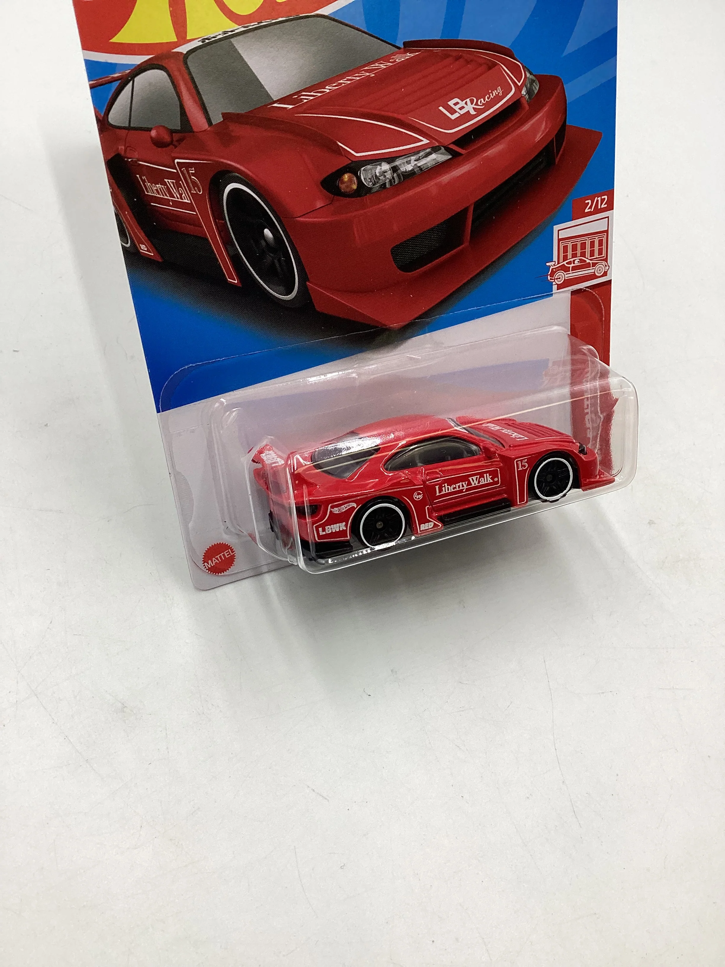 2023 Hot Wheels Red Edition #17 LB Super Silhouette Nissan Silvia with protector - Image 4