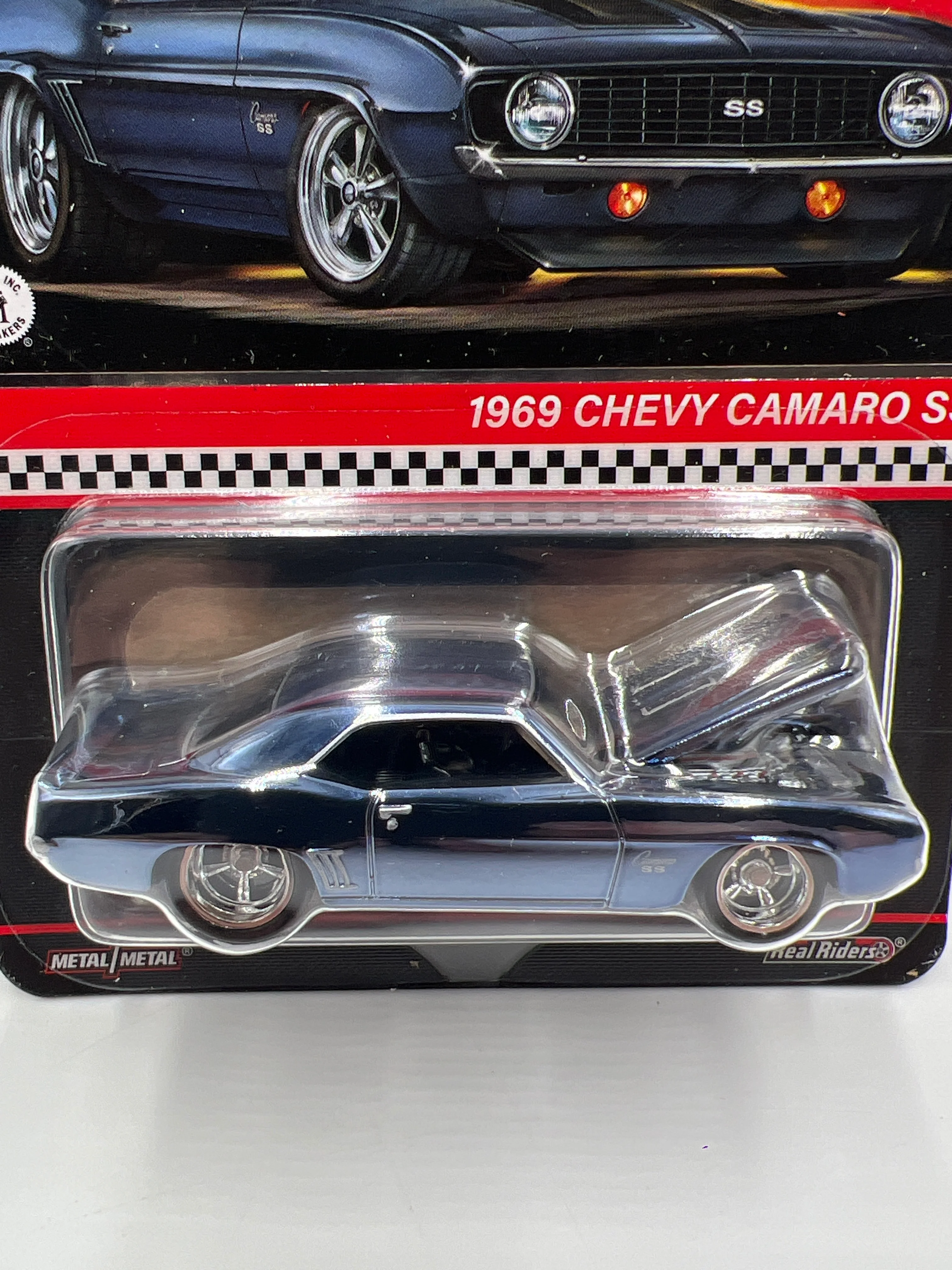 2023 Hot Wheels RLC 1969 Chevy Camaro SS Blue W/Protector - Image 2